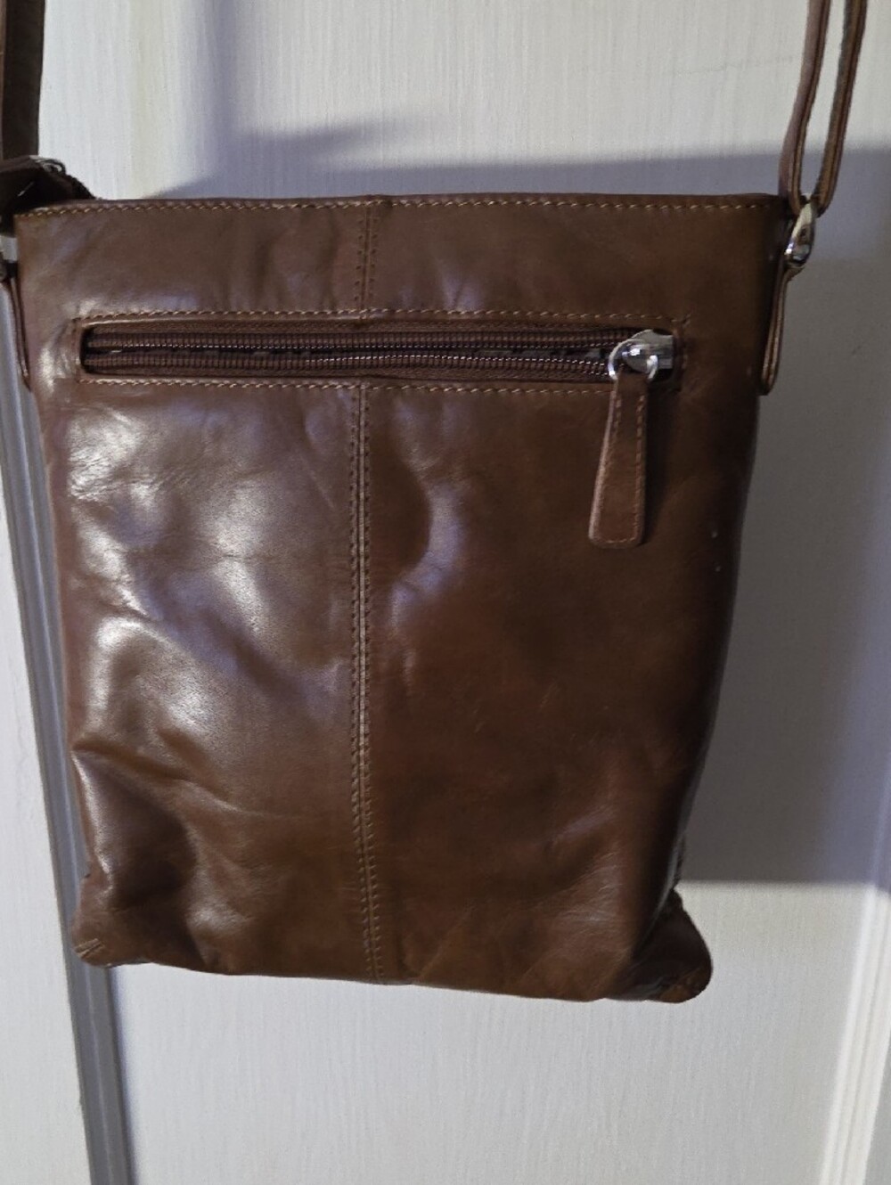 Brown Leather Crossbody Bag - Picture 2 of 3